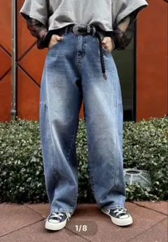 トラノイのデニム BARREL DENIM PANTS 新品同様