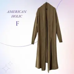 アメリカンホリック／ロングカーディガン ショールカラー スリット
