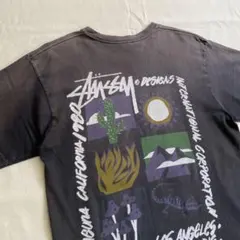 Stussy ステューシー　フェード　ブラック　アート　シュプリーム　tシャツ