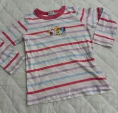 【中古】ミキハウス　長袖カットソー　ロンT　うさこ　パレード　ボーダー