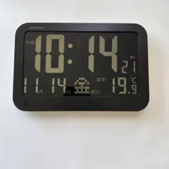 ADESSO(アデッソ) 電波置き時計デジタル ブラックディスプレイ