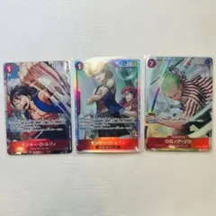 【ワンピースカード 蒼海の七傑】　ルフィ・ゾロ SRパラレル + ルフィSR