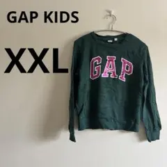 美品✨GAP KIDS 【XXL 160cm】 グリーン 緑 トレーナー 裏起毛