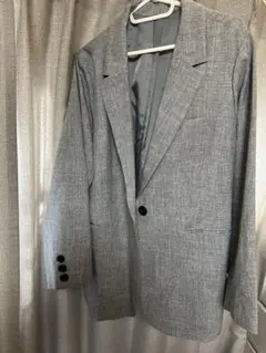 グレー テーラードジャケット 3L