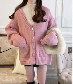 ロービングヤーンオーバーサイズカーディガン[kz166]