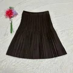 タグ付未使用品 23区 フェイクスエードプリーツスカート 30 小さいサイズ