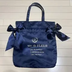 Maison de FLEUR リボン付きトートバッグ