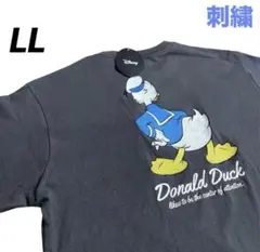 新品　ディズニー Disney ドナルドダック　Tシャツ 刺繍 LL