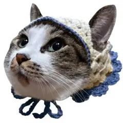 つけ襟 犬猫用 青色