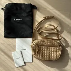 未使用品】CELINE セリーヌ Cチャーム キルティング バックパック 黒