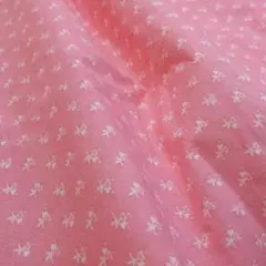 USAコットン　ハートの小花　ピンク