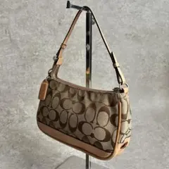 6115◯ COACH コーチ シグネチャー ハンドバッグ ベージュ - メルカリ