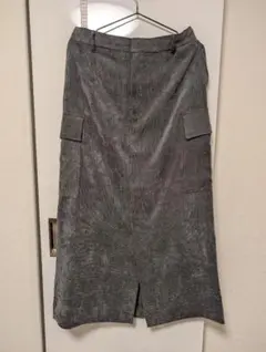 ♥AMERICAN HOLIC ロングスカート コーデュロイ チャコール グレー