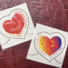 4059 外国切手　フランス　2000年　イブ・サンローラン　ハート型小型シート 4059 外国切手 フランス 2000年 イブ・サンローラン ハート型小型
