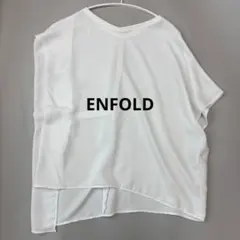 ENFOLD アシンメトリー 変形 半袖 プルオーバーブラウス 38のサムネイル
