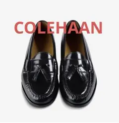 COLE HAAN ブラック ピンチタッセルローファー