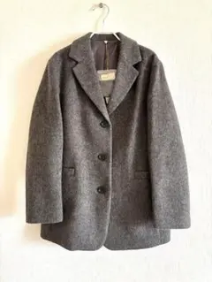 新品タグ付 無印良品 再生ウール混 ジャケットコート XS モカブラウン