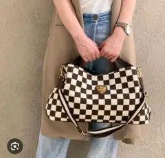 良品 ATAO 市松 elvy エルヴィ 2way ショルダーバッグ チョコのサムネイル