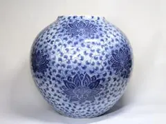 タコ唐草 花瓶 （信楽焼 壺久郎作 なのか？） - メルカリ