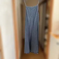 デニム キャミワンピース ポケット付き