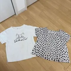 キッズ　Tシャツ　半袖　ユニクロ GU 2枚セット　汚れあり　110