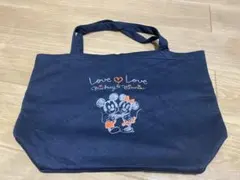 ミッキー＆ミニー トートバッグ ネイビー