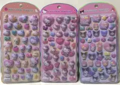 ①サンリオ　コットンパフィーシール　キティ　クロミ　マイメロ　正規品