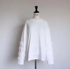 Chloe クロエ 2021SS 袖レース ロゴ刺繍 カットソー ブラウス - メルカリ