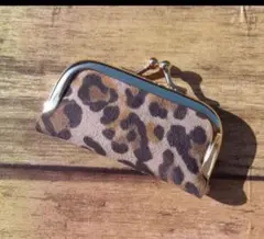レザークラフトハンドメイドレオパード印鑑ケース