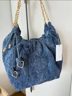 CHARLES & KEITH デニムブルー ショルダーバッグ