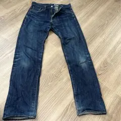 ダークブルー ストレートデニム