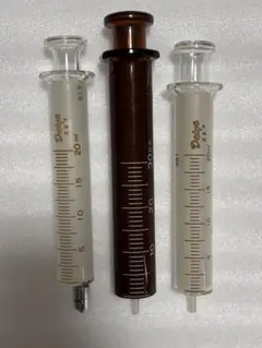 レトロ ガラス シリンジ20cc 注射器 浣腸器 園芸用 水やり