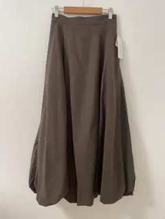 NATURAL BEAUTY BASIC ブラウン バルーンロングスカートS