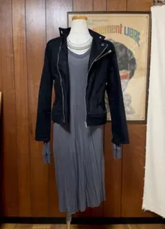 green コットンライダースジャケット