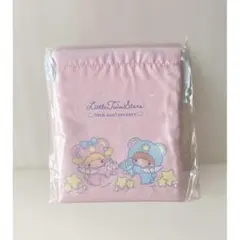 リトルツインスターズ50th シークレットミニ巾着 星空のエンジェルデザイン