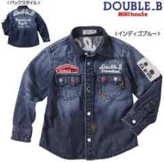 新品　ミキハウス　ダブルビー　長袖シャツ　90