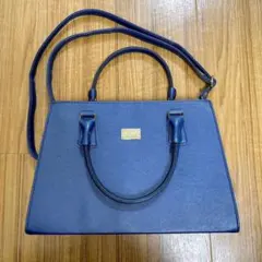 韓国 2way ハンドバッグ ショルダーバッグ レディース バッグ ネイビー