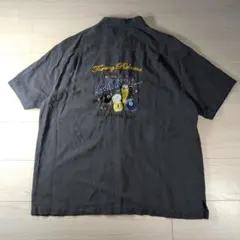 Tommy Bahama ビリヤード　刺繍 アロハシャツ XL グレーのサムネイル
