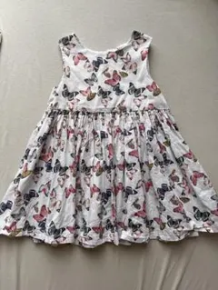 H&M 蝶柄　ノースリーブワンピース 80cmのサムネイル