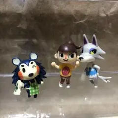 あつ森　あつまれどうぶつの森 ミニフィギュア 3体　チョコエッグ