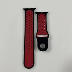 Apple Watch用 赤と黒 シリコンバンド