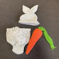 ニューボーンフォト衣装セット ウサギとニンジン