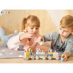 PolarB 木製 スタッキングトレイン 知育玩具　ポーラービー　つみきのサムネイル
