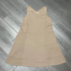 ikka /ベージュ ノースリーブ ワンピース/M