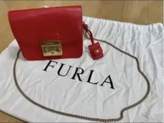 FURLA フルラ メトロポリス　レッド　赤　ショルダーバッグ