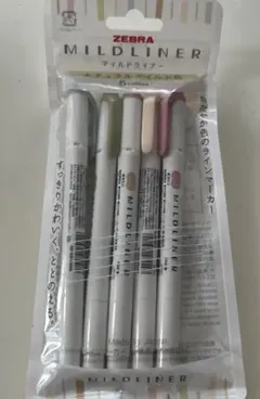 ZEBRA マイルドライナー ナチュラルマイルド色 5色セットのサムネイル