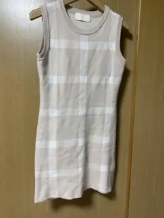 Cherimi シェリミー チェック ニット ワンピース M