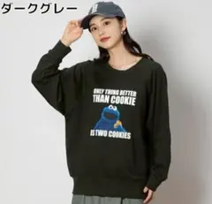 セサミストリートCOOKIE MONSTERクルーネックスウェット トレーナー
