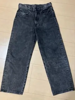GU バギージーンズ　DARK GRAY