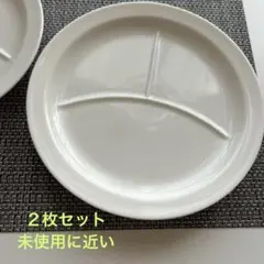 オーバル型 仕切り皿 2枚セット ホワイト - メルカリ
